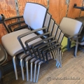 SitOnit Focus Grey Mesh and Black Arms Stacking Side Guest Chair SitOnit Focus Grey Mesh and Black Arms Stacking Side Guest Chair
